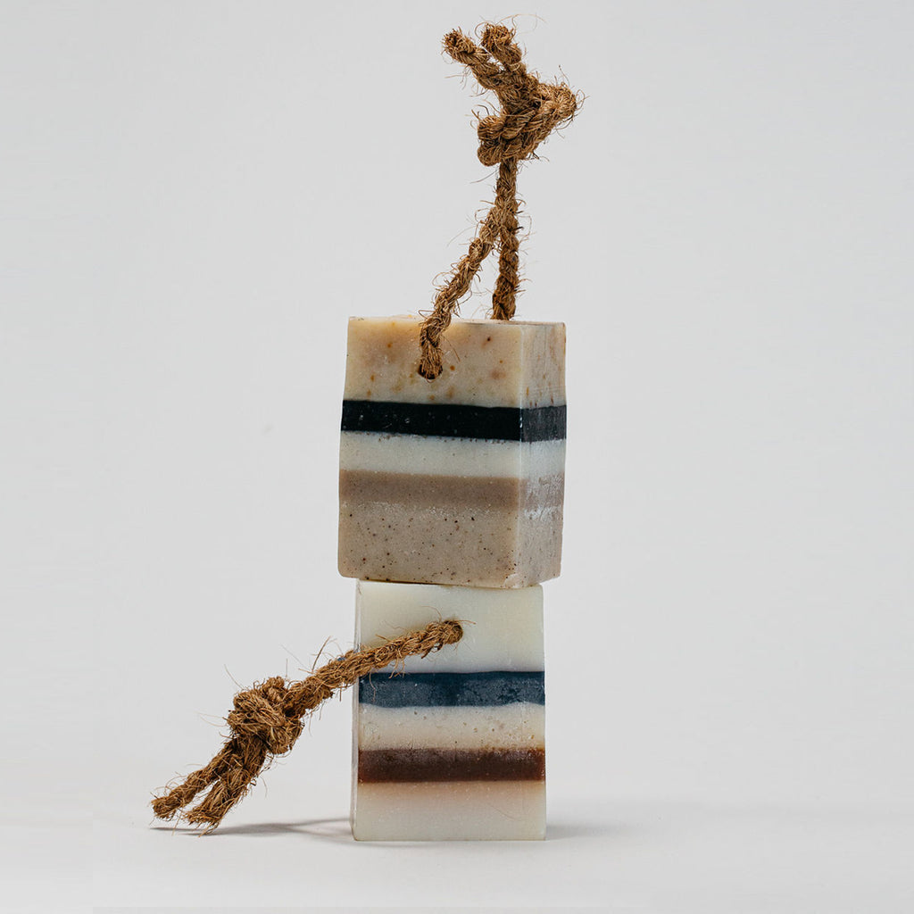 Soap on a rope with Baobab, Babassu and Shea for soft skin