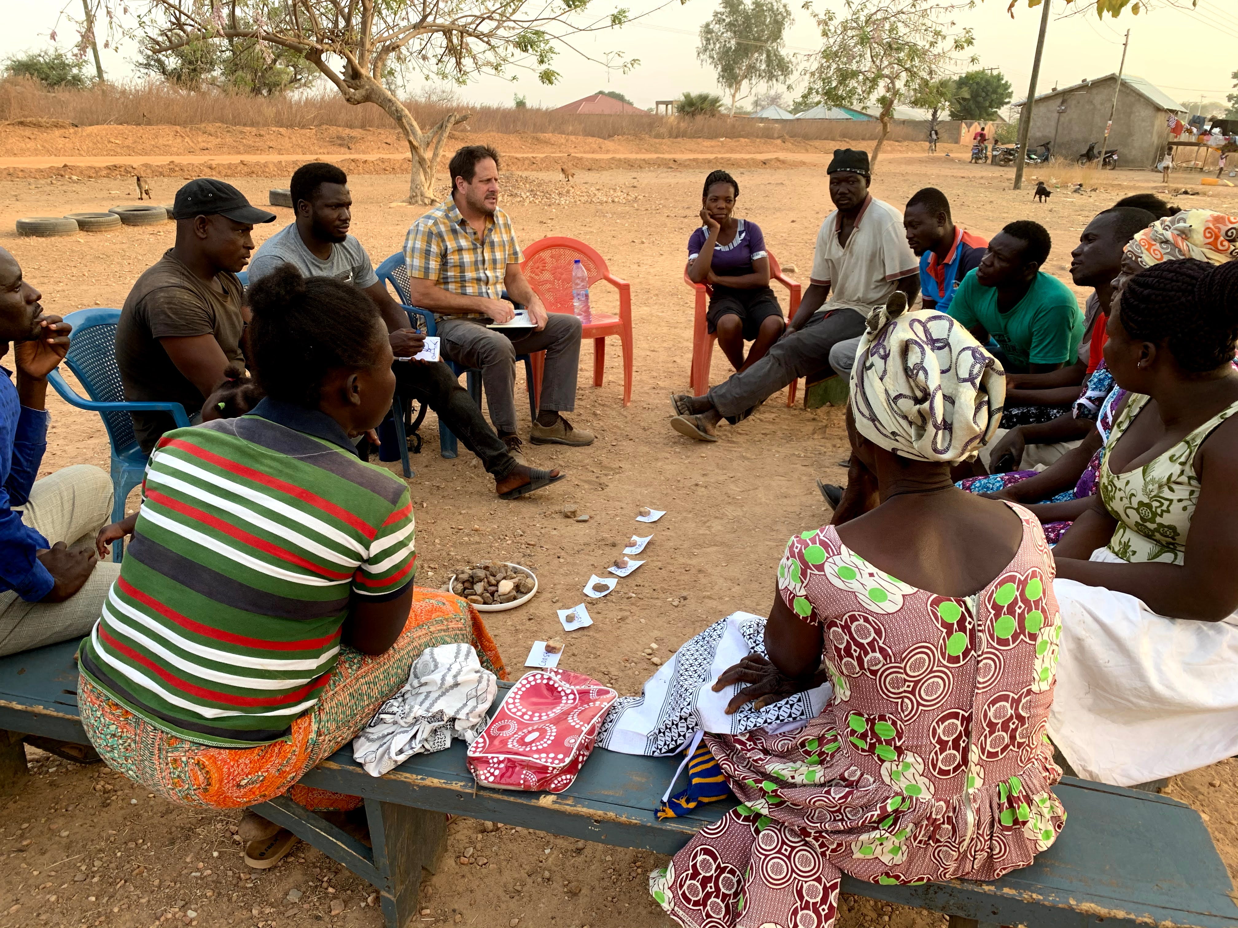 Thomas Cole, cofounder KAIBAE with Baobab harvesting partners doing an impact assessment I KAIBAE