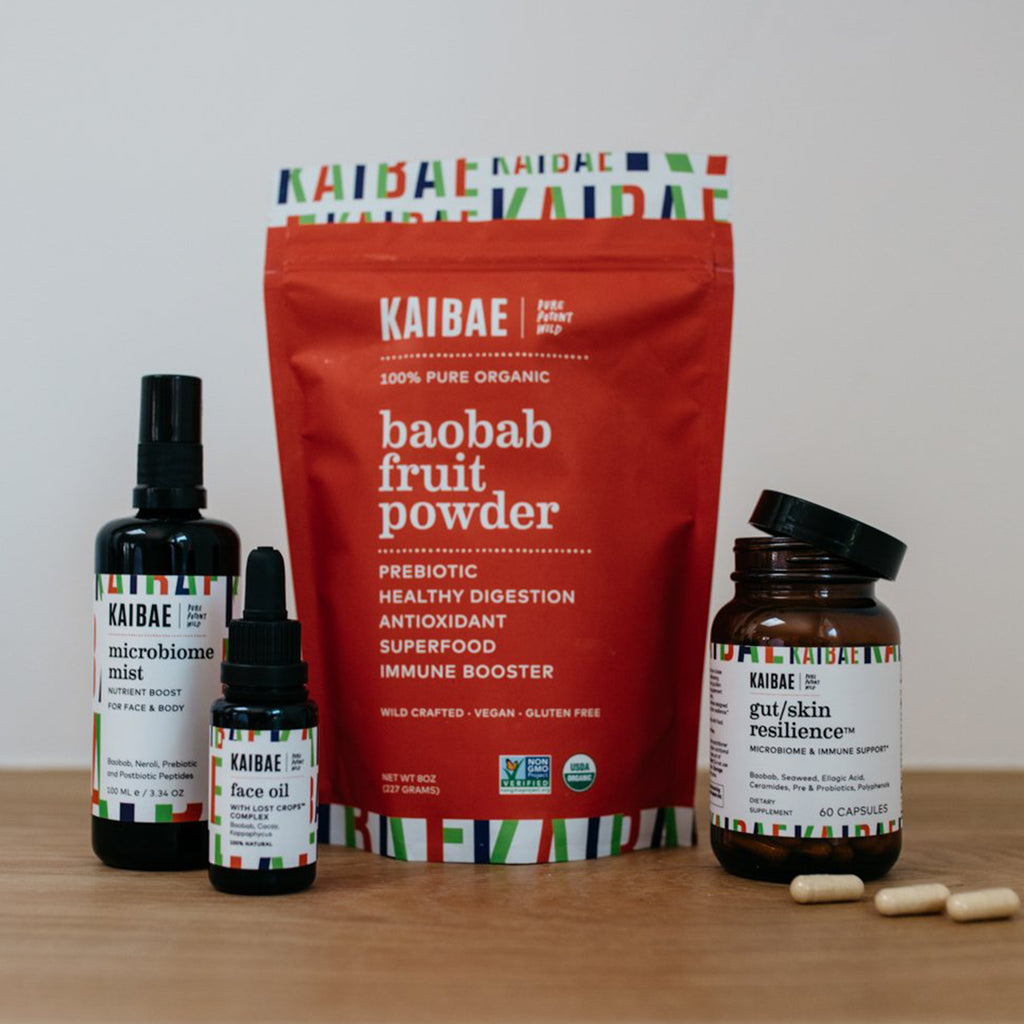 Rewild set inside and out microbiome care